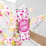 Personalized Hot Pink Fashion Style Come On Let's Go Party 20oz Skinny Tumbler with Name Christmas Birthday Gift Bachelorette Party Gift for Her