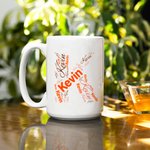 Tasse en céramique blanche personnalisée avec noms en double pour Meilleur ami Famille Collègue Anniversaire Graduation Cadeau de pendaison de crémail