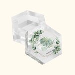 Personalized Acrylic Ring Box with Magnetic Eucalyptus Ring Bearer Bride Accessory Engagement Wedding Ceremony Gift for Newlyweds