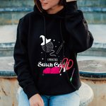 Personalized Crochet Knitting Theme Pullover Hoodie with Yarn Storage Pocket Creative Sweatshirt Gift for Knitter Yarn Lover