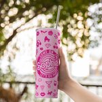 Personalized Hot Pink Fashion Style Come On Let's Go Party 20oz Skinny Tumbler with Name Christmas Birthday Gift Bachelorette Party Gift for Her