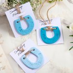 Personalized Something Blue Bouquet Charm Handmade Clay Charm with Twine and Card Wedding Gift for Bride