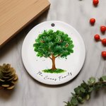Árbol genealógico personalizado Adorno navideño de cerámica con nombres Regalo para abuelos Decoración del hogar Recuerdo familiar