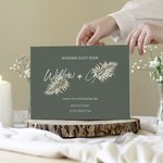 Libro degli ospiti personalizzato per il matrimonio di Boemia Libro fotografico rustico con copertina rigida Album fotografico degli sposi Regalo per 