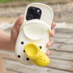 Personalized Silicone Clogs Phone Case with Letters for iPhone Creative Cartoon Accessories Birthday Christmas Gift for Girls