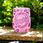 Personalizzato Come On Let's Go Party 12 oz Wine Tumbler con Hot Pink Fashion Style Color per compleanno Natale Addio al nubilato regalo