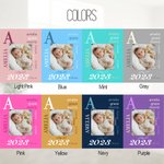 Personalisierte weiche Flanell-oder Sherpa-Decke mit Baby-Informationen und Foto Baby-Dusche Geschenk für Neugeborene Geburt Statistiken Geschenk