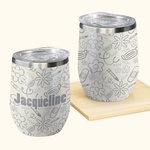 Personalisierte 12oz Edelstahl doppelte Wand Vakuum isoliert Wein Tumbler mit Namen Krankenschwester Graduierung Geschenk Krankenschwester Woche Gesch
