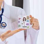 Gepersonaliseerde Verpleegkundige Dagelijkse Affirmaties 11oz Witte Keramische Mok met Naam Geschenk voor Werk Kantoor Camping Verpleegkundige Week Af