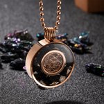 Personalized Crystals Life Flower Necklace Engraved with Text Birthday Gift Anniversary for Her