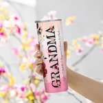 Gobelet à Fleurs Bourgogne Personnalisé avec Nom Bouteille Étanche avec Paille et Brosse Cadeau pour Mère Femme Grand-Mère