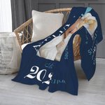 Personalisierte weiche Flanell-oder Sherpa-Decke mit Baby-Informationen und Foto Baby-Dusche Geschenk für Neugeborene Geburt Statistiken Geschenk