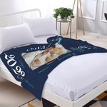 Personalisierte weiche Flanell-oder Sherpa-Decke mit Baby-Informationen und Foto Baby-Dusche Geschenk für Neugeborene Geburt Statistiken Geschenk