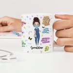 Gepersonaliseerde Verpleegkundige Dagelijkse Affirmaties 11oz Witte Keramische Mok met Naam Geschenk voor Werk Kantoor Camping Verpleegkundige Week Af