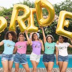 Personalized Hawaii Style  T-shirt with Bride Bridesmaid Name Bachelorette Party Wedding Gift