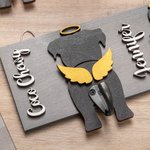 Personalised Dog Leash Holder Memorial Sign with Name Pet Loss Gift for Pet Lover