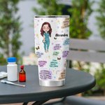 Vaso curvo de acero inoxidable aislado 30oz para la semana de la enfermera Regalo de graduación de enfermera