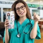 Vaso curvo de acero inoxidable aislado 30oz para la semana de la enfermera Regalo de graduación de enfermera