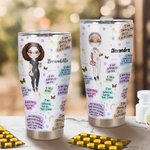 Personalized Nurse Daily Affirmations Curved Tumbler with Name Gift for Work Office Camping Nurse Week Graduation Christmas Birthday