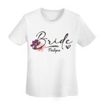 Personalized Hawaii Style  T-shirt with Bride Bridesmaid Name Bachelorette Party Wedding Gift