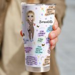 Personalized Nurse Daily Affirmations Curved Tumbler with Name Gift for Work Office Camping Nurse Week Graduation Christmas Birthday