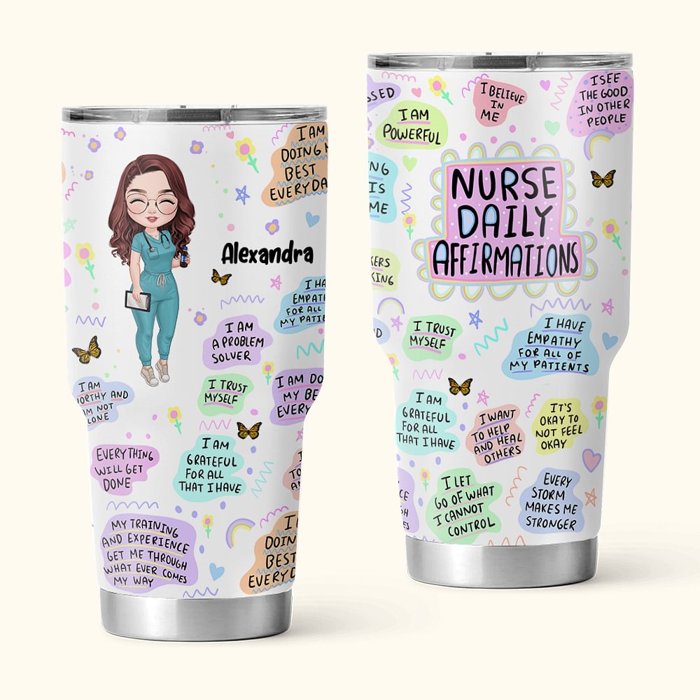 Cadeau de fin d'études d'infirmière en acier inoxydable isolé 30oz pour la semaine de l'infirmière.