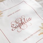 Bolsa de lona personalizada estilo bohemia con nombre Regalo para dama de honor Regalo de boda Regalo de despedida de soltero/a