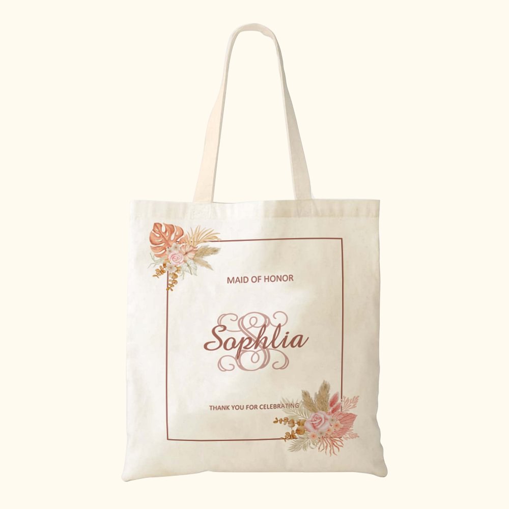 Sac en toile personnalisé avec nom Cadeau de mariage Cadeau de mariage Cadeau de mariage Cadeau de fête de célibataire