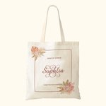 Bolsa de lona personalizada estilo bohemia con nombre Regalo para dama de honor Regalo de boda Regalo de despedida de soltero/a