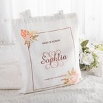 Bolsa de lona personalizada estilo bohemia con nombre Regalo para dama de honor Regalo de boda Regalo de despedida de soltero/a