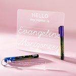 Personalized Name Practice Backpack Keychain Luggage Tag Name Writing Board Dry Erase Letter Tracing Learning Accessory Back to School Gift for Kids