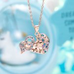 Personalized Lucky Fantasy Unicorn Necklace with Kid Name for 1-9 Year-Old Girls Birthday Christmas Back to School Gift