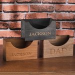 Personalized Engraved Wooden Hat Holder Storage Rack for Baseball Caps Home Office Decoration Gift for Dad Grandfather