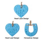 Personalized Something Blue Bouquet Charm Handmade Clay Charm with Twine and Card Wedding Gift for Bride