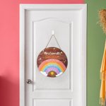 Personalized Classroom Rainbow Wooden Door Sign with Name for Classroom Decor Teacher Appreciation Back to School Gift