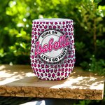 Personnalisé Let's Go Party Police Rose Rétro Insulated Wine Tumbler Pink Leopard Cup Wedding Bridal Bachelorette Party Christmas Gift