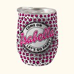 Personnalisé Let's Go Party Police Rose Rétro Insulated Wine Tumbler Pink Leopard Cup Wedding Bridal Bachelorette Party Christmas Gift