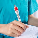 Stylo à Bille Noir Personnalisé avec Nom Cadeau pour Infirmière Médecin Personnel Médical