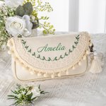 Personalized Minimalist Style Wedding Bridesmaid Tassel Clutch Bohemian Envelope Clutch Purse Wedding Party Bridal Shower Gift for Bridesmaid