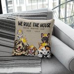 Gepersonaliseerde We Rule The House Sierkussenhoes voor Huisdierliefhebber Home Decoration