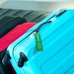 Personlig flerfärgad akrylbagagetagg med identifieringsmeddelande Resa Tillbaka till skolan Present till familj Vän