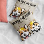 Gepersonaliseerde We Rule The House Sierkussenhoes voor Huisdierliefhebber Home Decoration