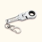 Personalized 10mm Ratchet Wrench Keychain Portable Key Ring with Engraving Flex Head Mini Hardware Tool Mechanic DIY Workshop Accessory