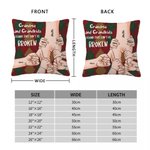 Taie d'Oreiller Personnalisée avec Mains Noms Parent et 1-7 Enfants Décoration à Domicile Cadeau Fête des Pères Mères pour Famille Papa Maman