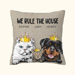 Gepersonaliseerde We Rule The House Sierkussenhoes voor Huisdierliefhebber Home Decoration