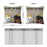 Gepersonaliseerde We Rule The House Sierkussenhoes voor Huisdierliefhebber Home Decoration