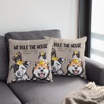 Gepersonaliseerde We Rule The House Sierkussenhoes voor Huisdierliefhebber Home Decoration
