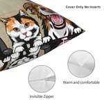 Gatto o cane personalizzato Trouble Maker Throw Pillow Cover con nome Compleanno Regalo di inaugurazione per gli amanti degli animali domestici Amici 