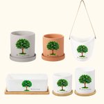 Pot de Fleur Personnalisé avec 2-18 Noms sur Arbre Généalogique Pot Céramique Styles Multiples Cadeau Thanksgiving Fête des Pères Jardinage pour Homme