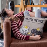 Gepersonaliseerde We Rule The House Sierkussenhoes voor Huisdierliefhebber Home Decoration